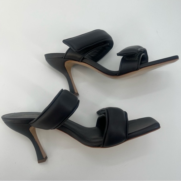 New GIA Borghini Pernille Teisbaek Black Perni Leather 2 Straps Slide Heel 10 - Picture 10 of 13